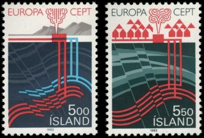 #573 - 574 - Iceland - 1983 - Europa Cept -  MNH  VF  superfleas  cv$25.50
