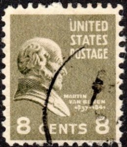 United States 813 - Used - 8c Martin Van Buren (1938) (4)