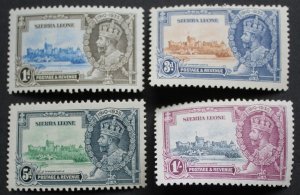 Sierra Leone 1935 GV Silver Jubilee set SG  181/184 mint