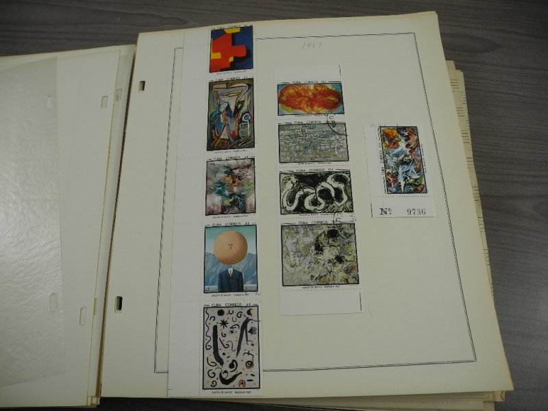 CUBA, 100s & 100s of Stamps mostly hinged on Scott pages