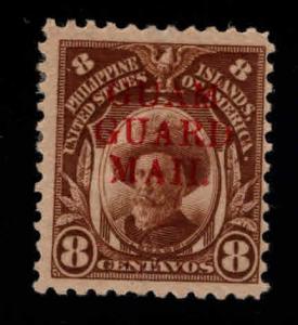 GUAM Scott M10 MH* Guard Mail stamp, hinge remnant