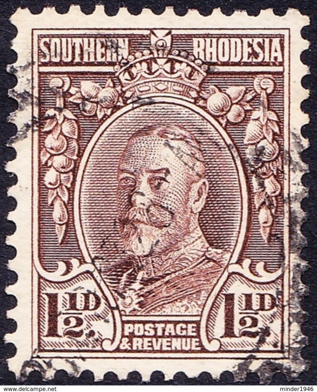SOUTHERN RHODESIA 1933 KGV 1.5d Chocolate Perf 12 SG16c FU