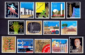 Spain - Scott #1225-1238 - MNH - SCV $4.70