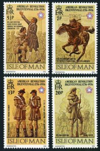 Isle of Man 78-81,81a sheet,MNH.Michel 74-77,Bl.2. US-200,1976.Col.W.Christian