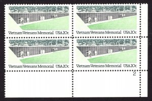 United States Scott #2109 Plate Block of 4 MINT NH  OG,  PO fresh.