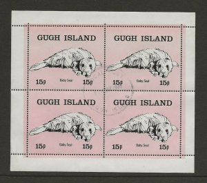 GB Gugh Island,Scillies, 1974 Baby Seal sheet of 4 used