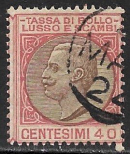 ITALY 1921 40c Tassa Di Bollo Lusso e Scambi Stamp Duty Revenue R30R Used