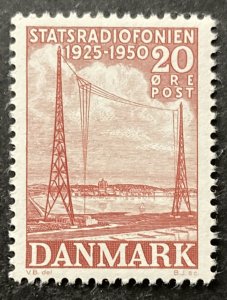 Denmark 1950 #317, Radio Broadcasting, MNH.