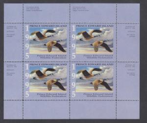 Canada, Prince Edward Island 1995 Wildlife Federation Sheet, Canada Geese