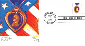 #4704 Purple Heart Curtis FDC