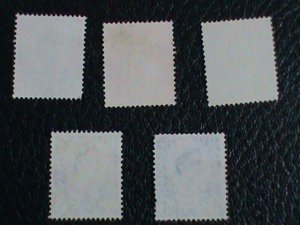 ​Wales & Monmouth Stamp:1958-69- SC#7-11 very old used Stamps