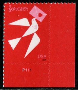 5826 US (66c) Love - Bird w/envelope SA, MNH PNS