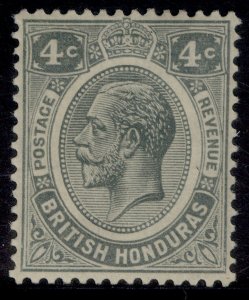 BRITISH HONDURAS GV SG130, 4c grey, M MINT. Cat £22.