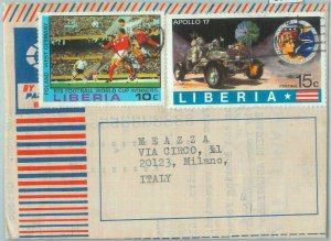 86900 -  LIBERIA - POSTAL HISTORY - Cover 1974: FOOTBALL space APOLLO 11