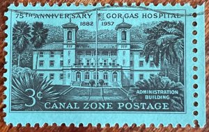 Canal Zone #148 Used Single w/Selvage Gorgas Hospital SCV $.35