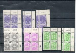 Israel Zodiac Collection of Plate Blocks Including Better Dates MNH!!