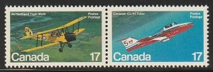 1981 Canada - Sc 904ai - MNH VF - 1 pair -Canadair CL-41/de Havilland Tiger Moth