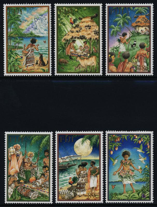 Fiji 931-6 MNH Christmas, Canoe, Jungle 