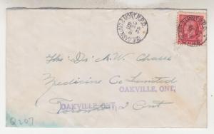 CANADA, 1935 3c. KGV on cover, QUE. GARN., JNC., MONT, RPO to Oakville, Ont.