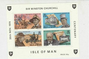 Isle of Man 1974 Centenary Birth Sir Winston Churchill MNH Stamps Sheet Ref27139