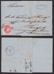 Austria - 1863 - Scott #24 – used on cover – Troppau script pmk Czech Republic