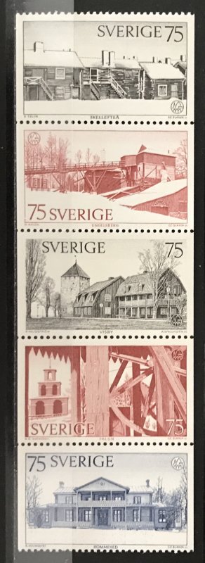 Sweden 1975 #1124-8 Booklet Pane, Unused/MH, CV $2.50