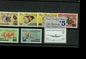 Cocos islands SC#'s 225-36 MNH. Better Item.