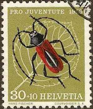 Switzerland - # B230 -Used- 1953 -Beetle- 30c - SCV-8.25