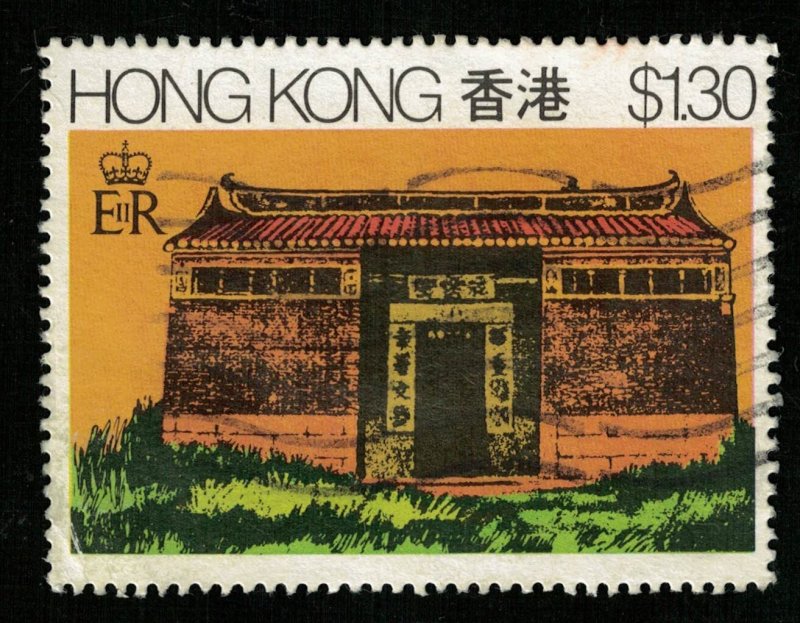 Queen Elizabeth II, 1980, Rural Architecture, Hong Kong, $1.30, YT #355 (T-7356)