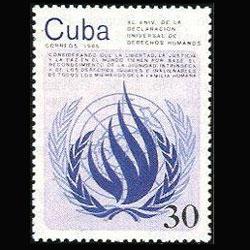 CUBA 1988 - Scott# 3088A Human Rights Set of 1 NH