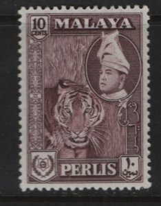 MALAYA PERLIS, 34, MINT HINGED