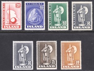 Iceland 1939 20a-2k & 2k-10k Statue sets Scott 213-216+229-231 MNH Cat $202