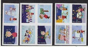 Modern Imperforate Stamps Catalog # 5021 30c Set of 10 Christmas Xmas Cartoons