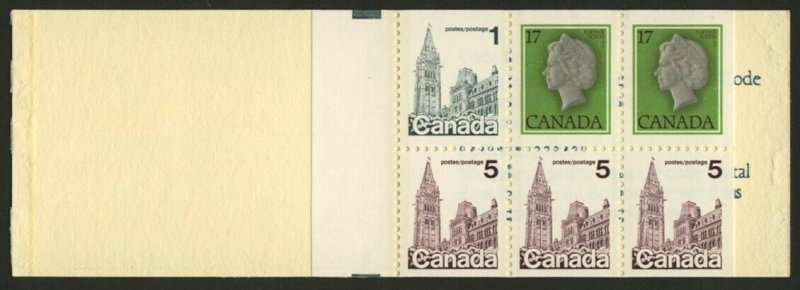 Canada 797a Booklet BK80a Hepatica cover MNH Queen Elizabeth, Parliament