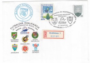 Slovakia 1997 Cover Special Cancellation Sport Football Soccer Spain Malta