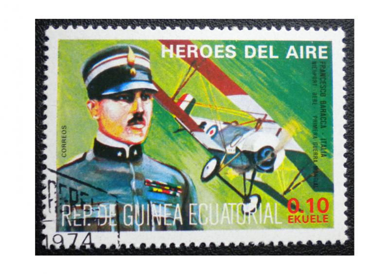 EQUATORIAL GUINEA STAMP 1974. HEROES OF THE AIR. WORLD WAR I