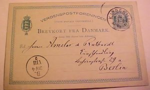 DENMARK #P8 CAT 30E (=$40.00) 1880