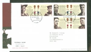 Great Britain 2395a-2399a FDC with enclosure, horizontal pairs