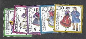 GERMANY Sc#B751-755 complete set USED
