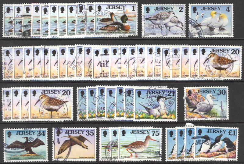 Jersey Sc# 778-914 (Assorted) Used 1997 Birds