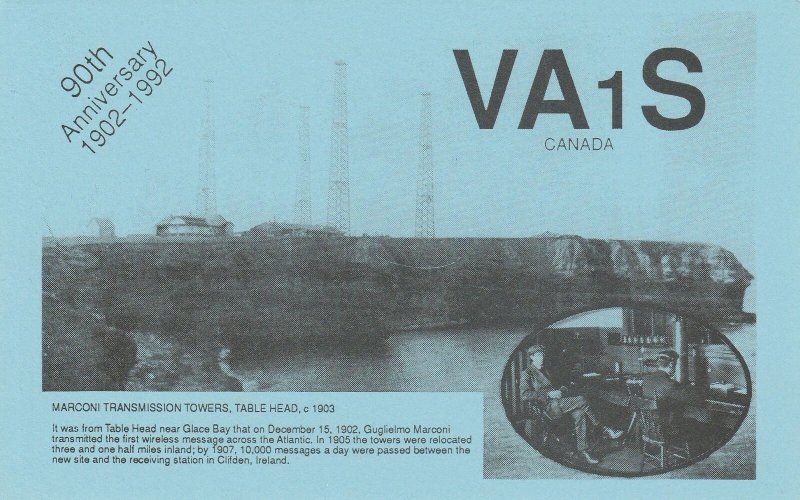 7185 Amateur Radio QSL Card  MARCONI TOWERS NOVA SCOTIA