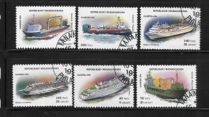 Malagasy 1994 Modern Ships Sc 1248-1253 Used A1854