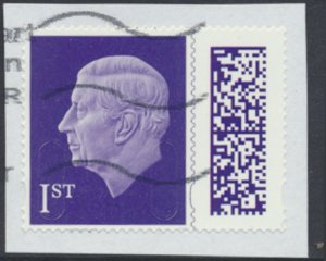 GB Charles III  Barcode 1st Class Used  Yr 23 Source E  see details