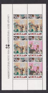 Netherlands  #B607-B610  MNH 1984  sheet Child welfare  comic strip