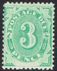 AUSTRALIA 1902 POSTAGE DUE 3D BLANK BASE WMK INVERTED