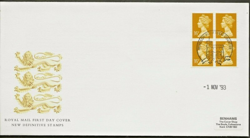 1/11/1993 £1.40 WALSALL SECURITY VENDING POSTCARD BOOKLET FDC
