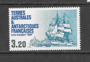 FRENCH SOUTHERN ANTARTIC TERRITORY #131 SHIP EURE MNH