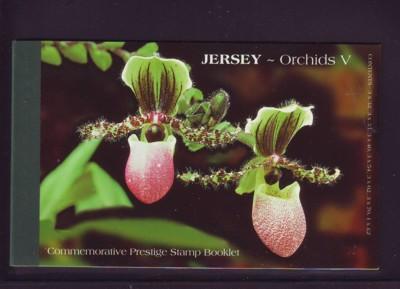 Jersey  Sc 1128a-1129a 2004 Orchids stamp booklet mint NH