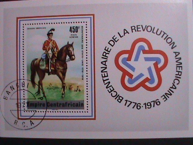 CENTRAL AFRICA-1976-BICENTENARY OF AMERICAN REVOLUTION CTO S/S-VERY FINE