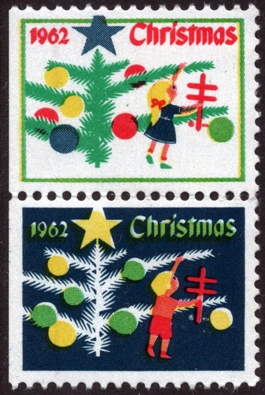 WX214* Christmas Seal Pair (1962) MNH
